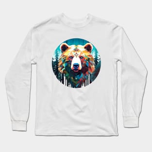 Grizzly Bear Animal World Predator Wild Nature Wilderness Long Sleeve T-Shirt